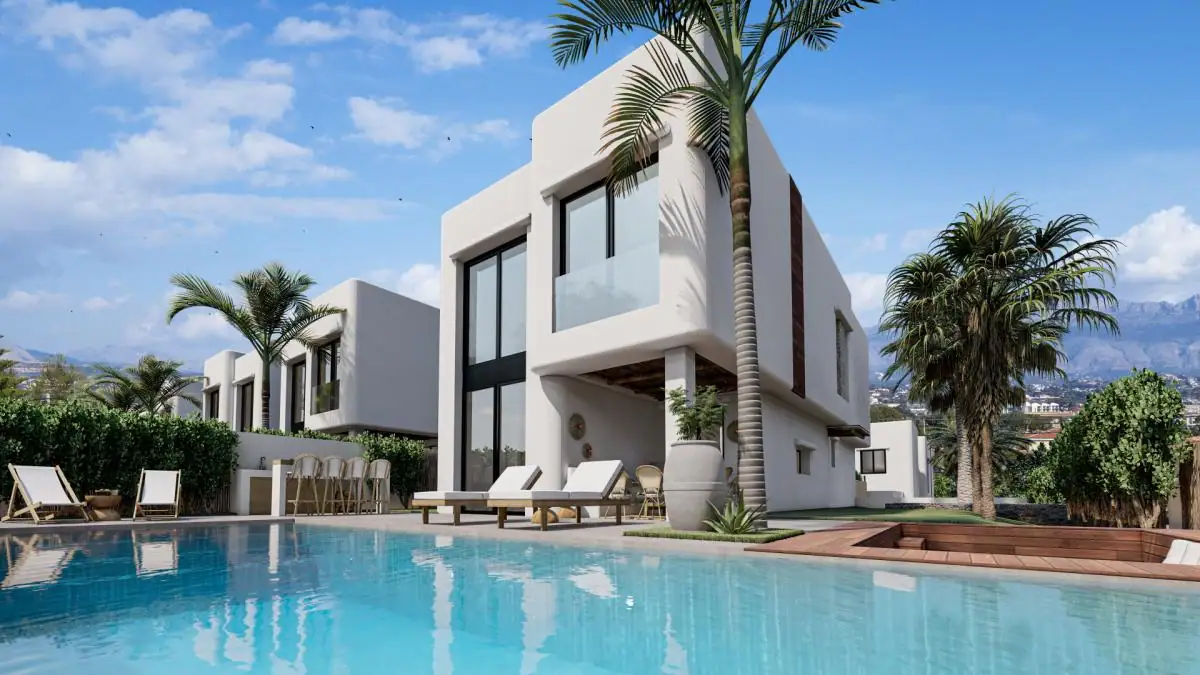 Moderne luxe villa in Albir met privézwembad en tuin.