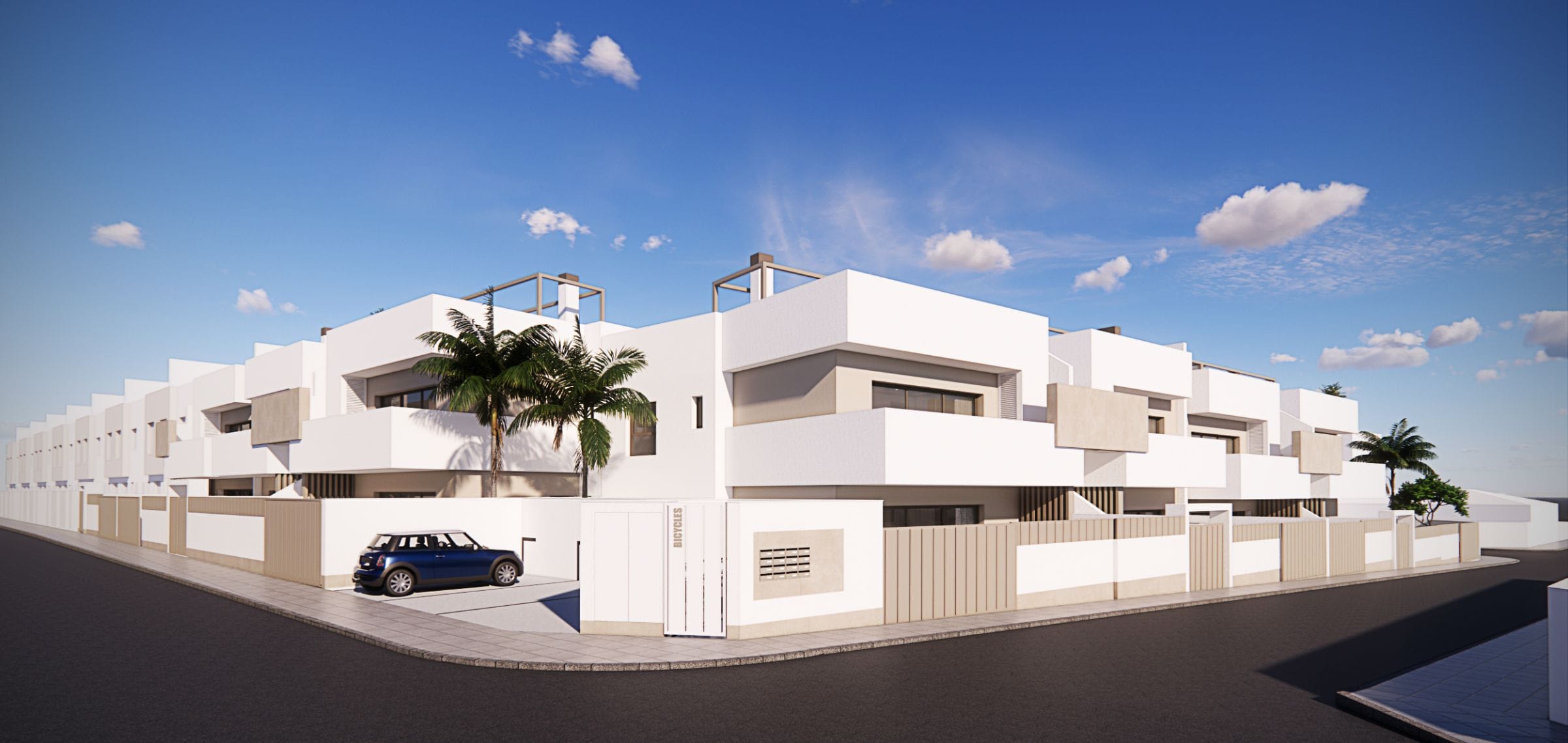 Nieuwe moderne bungalow appartementen met tuin en parkeerplaats in Pilar de la Horadada.