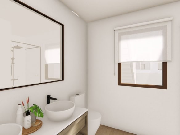 Modern herenhuis met lichte badkamer en raam in San Javier.
