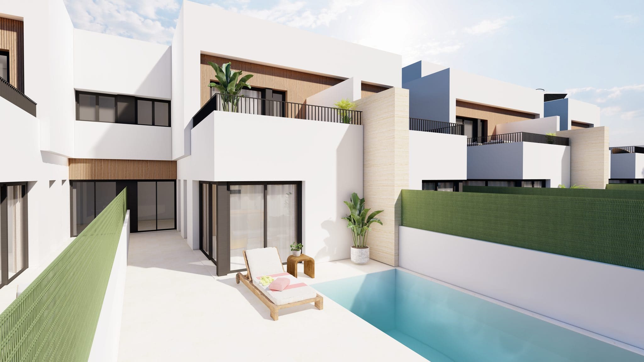 Moderne villa met privézwembad en terras in Santiago de la Ribera.