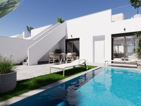 Villa met zwembad en modern terras in Roldán, Murcia. Perfect voor ontspanning en buitenleven.