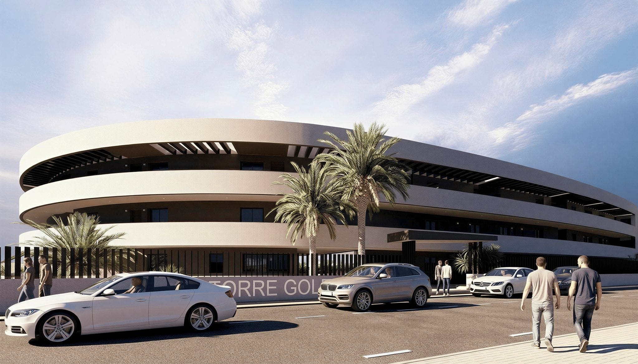 Appartementen op Serena Golf, Los Alcázares met moderne architectuur en ruime terrassen.