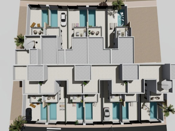 Moderne villa met privézwembad en tuin in Santiago de la Ribera.