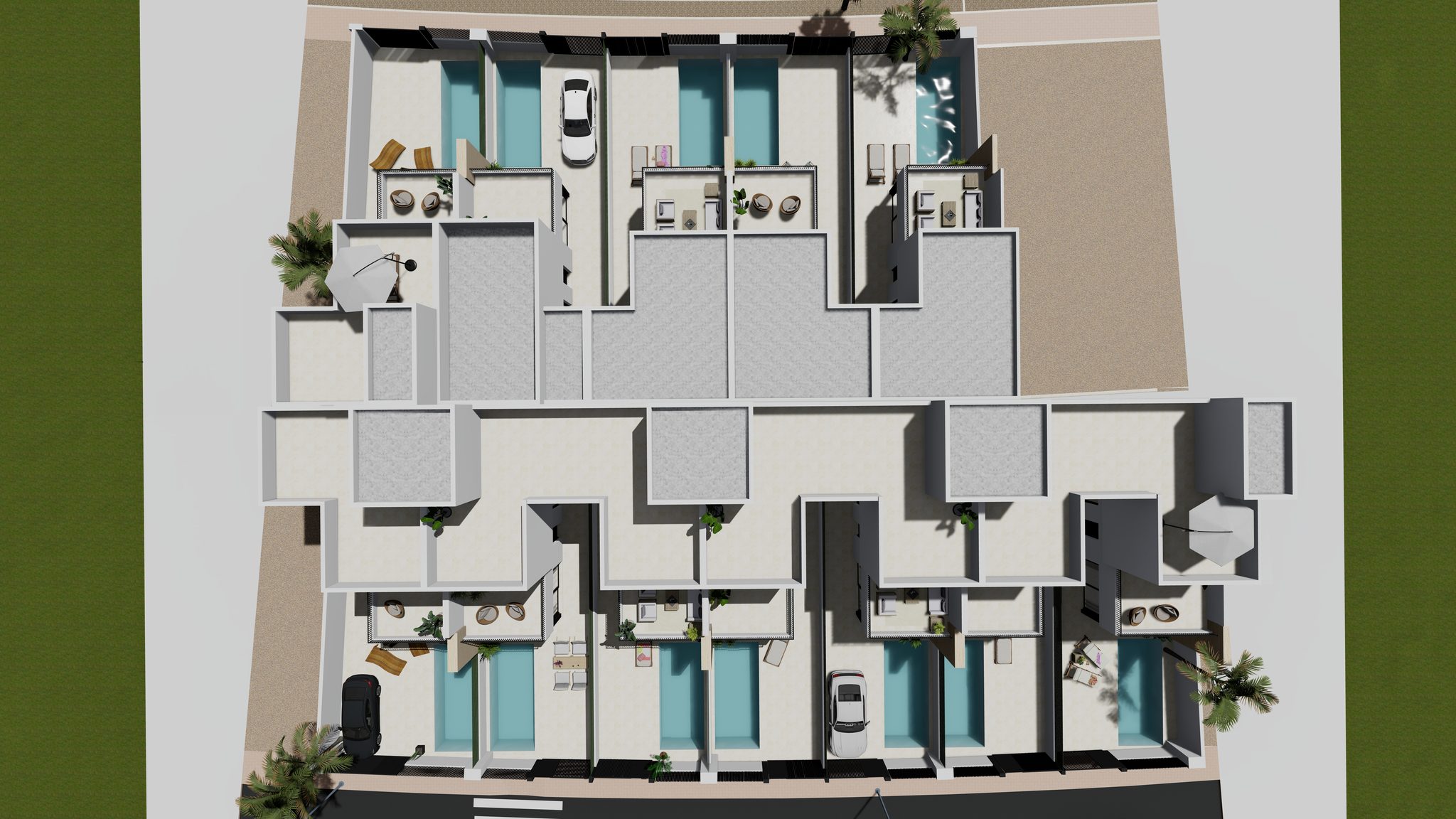 Moderne villa met privézwembad en tuin in Santiago de la Ribera.