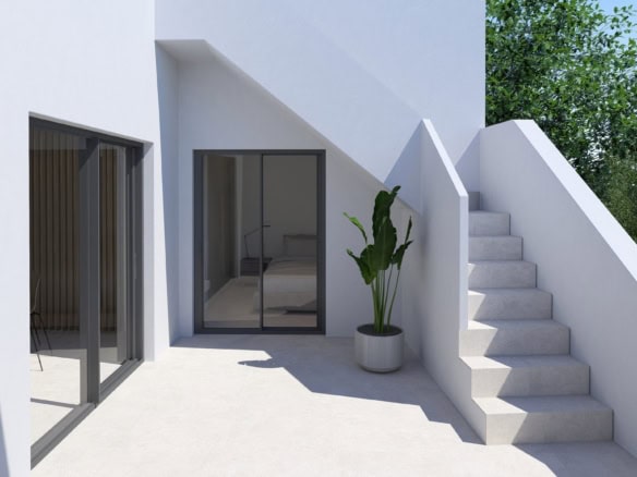 Luxe nieuwbouwvilla met terras en tuin in Roldán, Spanje.