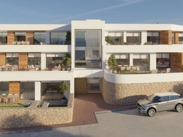 Appartement met panoramisch uitzicht en ruime terrassen in Cumbre del Sol.