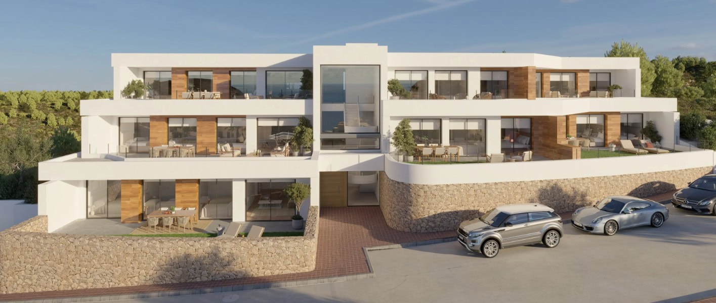Appartement met panoramisch uitzicht en ruime terrassen in Cumbre del Sol.