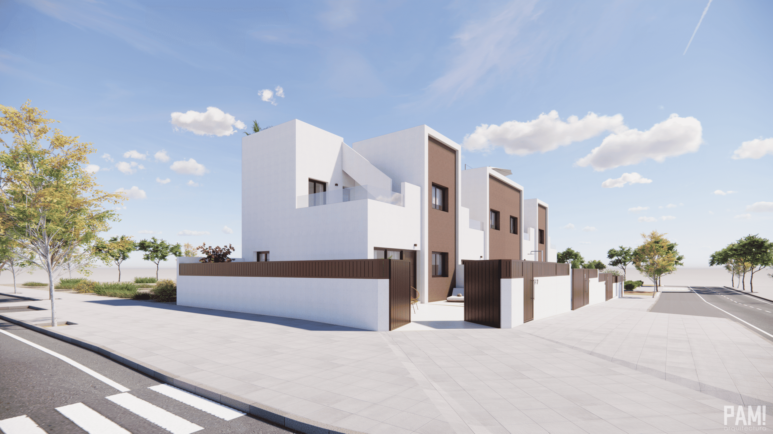 Nieuwe halfvrijstaande woning in Pilar de la Horadada, modern design en tuin.