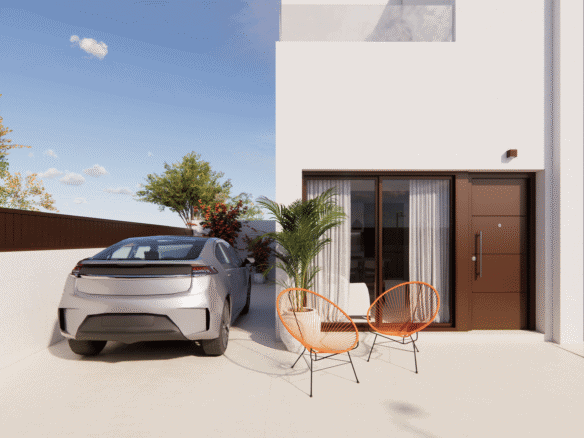 Moderne woning met parkeerplaats en zitje in Pilar de la Horadada.