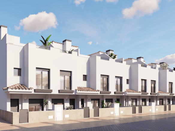 Moderne rijtjeshuizen in Santa Rosalia.
