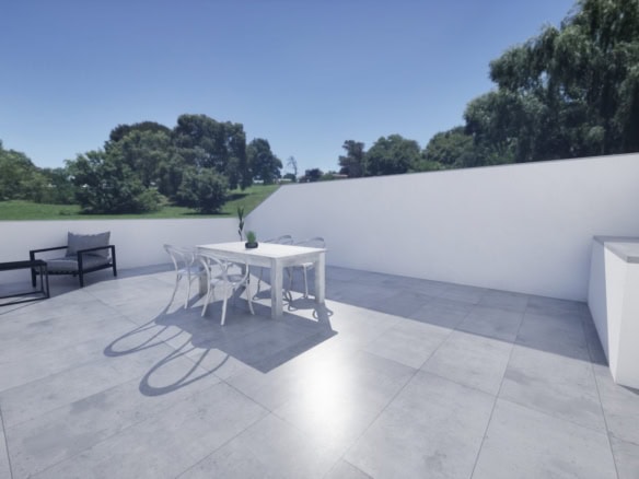 Moderne villa met privéterras en uitzicht, perfect voor ontspanning en buitenleven.