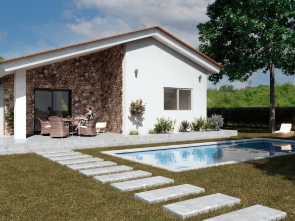 Moderne nieuwbouwvilla met zwembad en tuin in Moratalla, Murcia, ideaal voor rustzoekers en gezinnen.