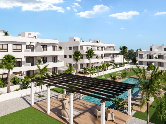 Moderne appartementen met terras en zwembad in Los Alcázares, nabij de kust.