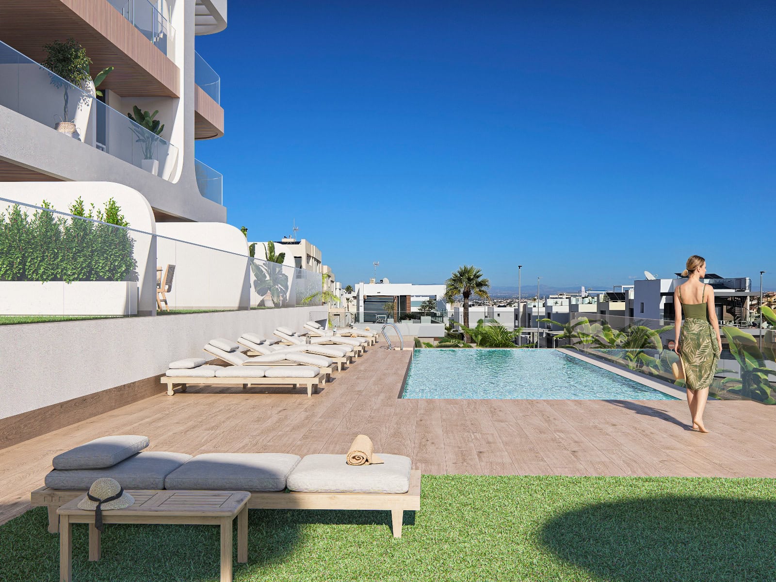 Moderne appartementen in Benijófar met zwembad, terras en uitzicht op de omgeving. Ideaal voor comfo.