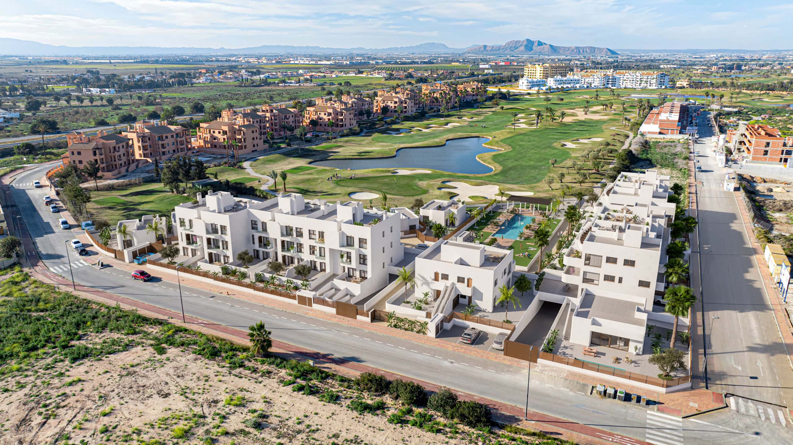 Moderne appartementen met terras in Los Alcázares Appartementen met terras in Los Alcázares, nabij golfbaan en waterpartijen. Moderne architectuur en.