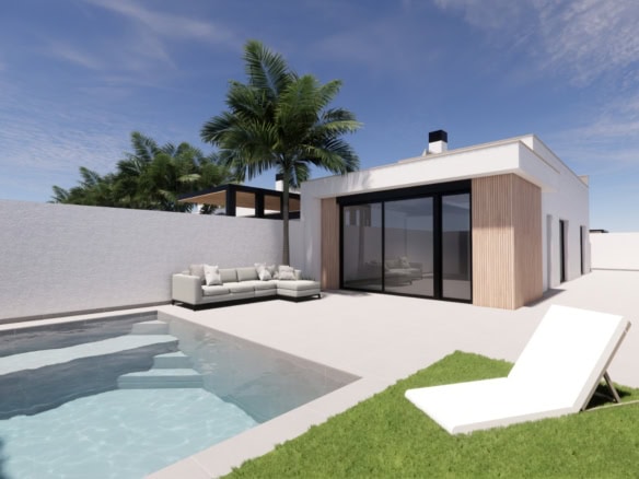 Villa met privézwembad en tuin, ideaal voor ontspanning en buitenleven.